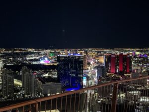 View over Las Vegas from the top of the Stratosphere Tower