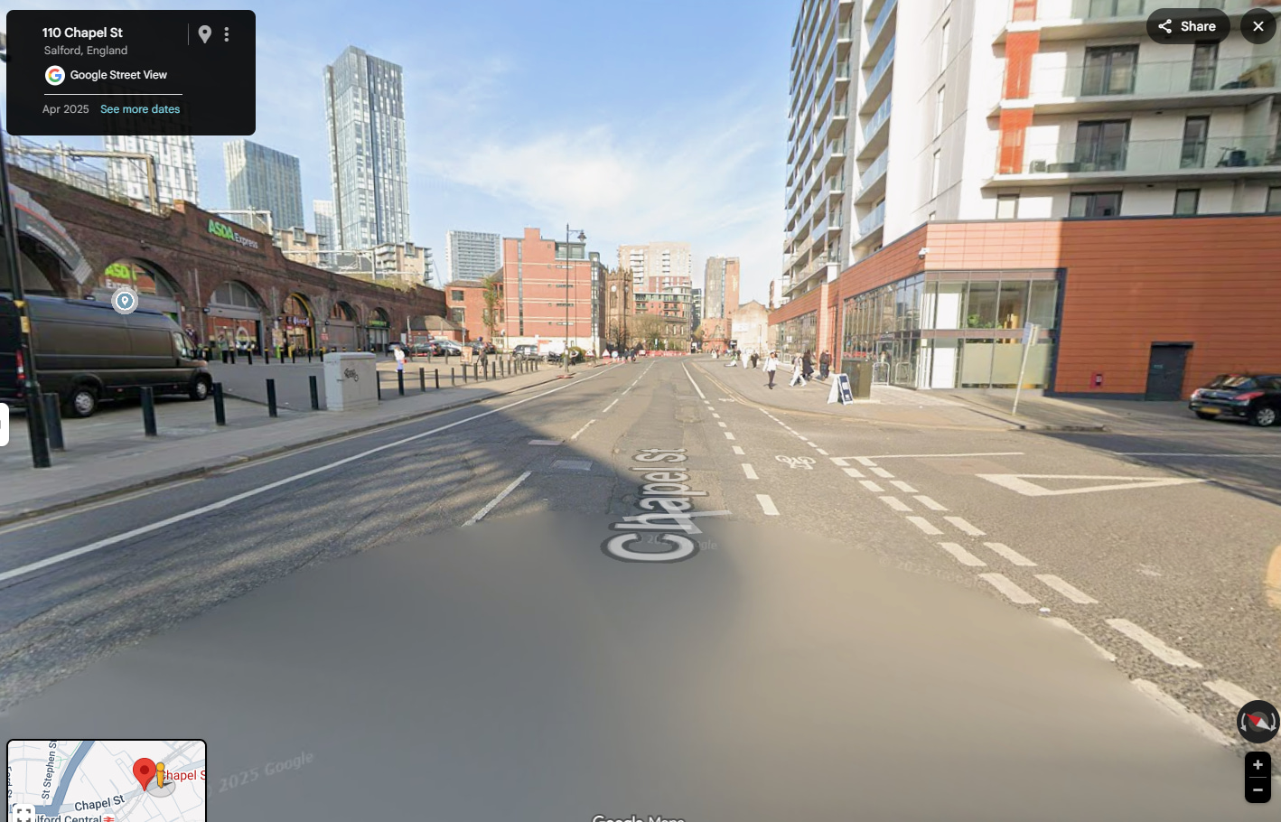 Salford Chapel Street Active Travel Scheme Topo and utility survey